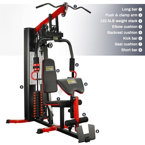 Multifunctional Home Gym with Leg Press and Pulley System L59509