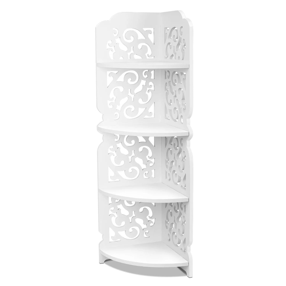 White 4 Tier Corner Shelving Unit U27173