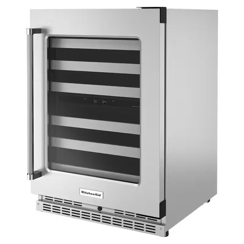 46-Bottle Built-In Undercounter Wine Cooler in Stainless Steel K47716