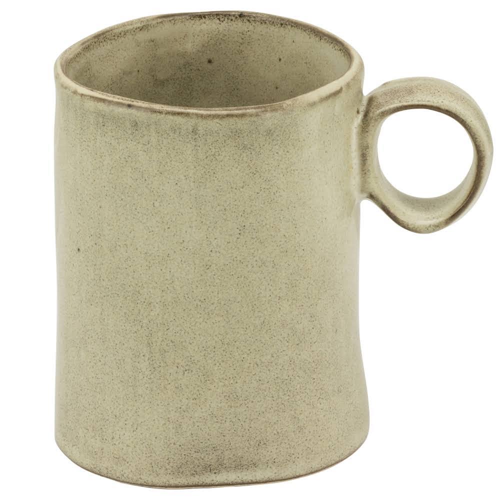 Beige Porcelain Mug with Handle R667
