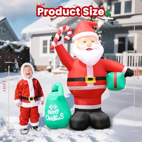 Inflatable Christmas Decorations with Built-in LED Light V7217