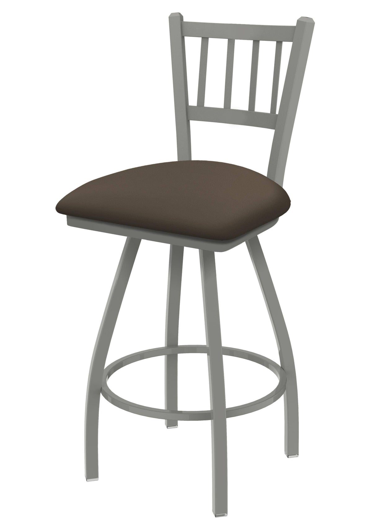 Swivel Counter Stool with Anodized Nickel Finish O362
