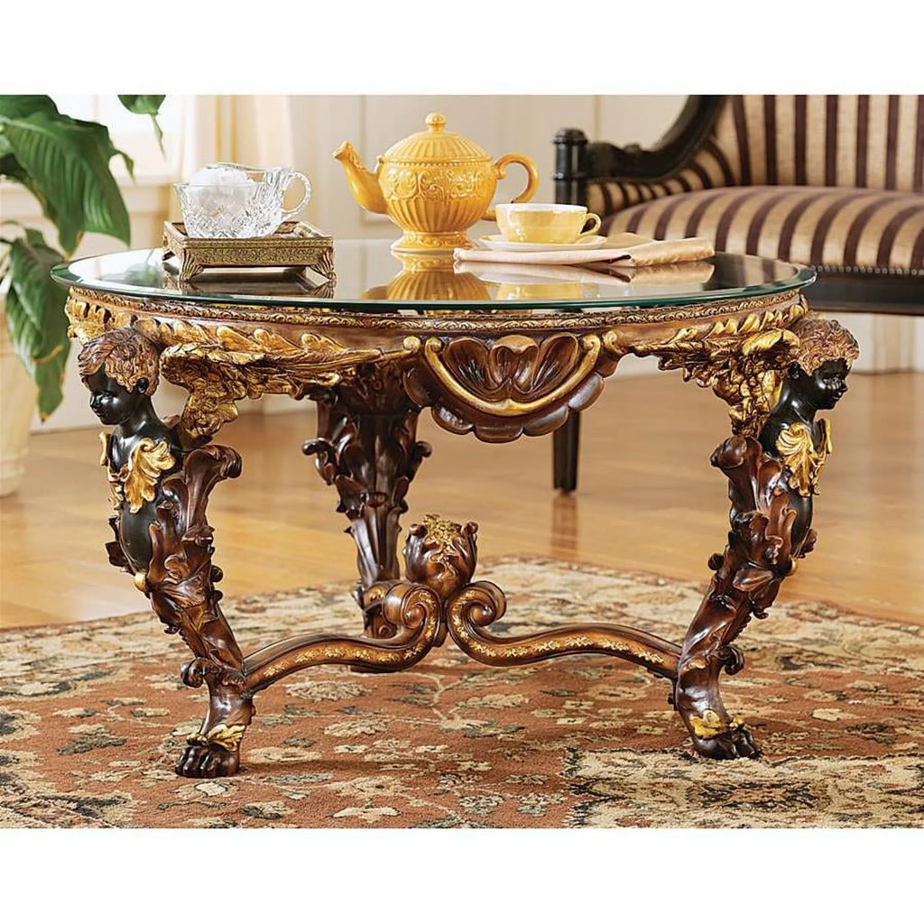 Glass Topped Cocktail Table R423