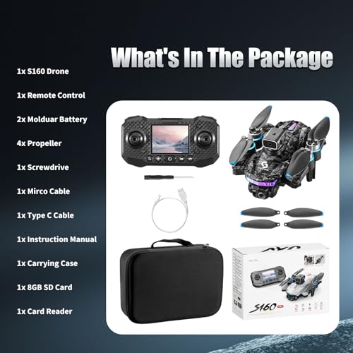 Drone with Camera 1080P RC Drone with Flashing Lights Q334