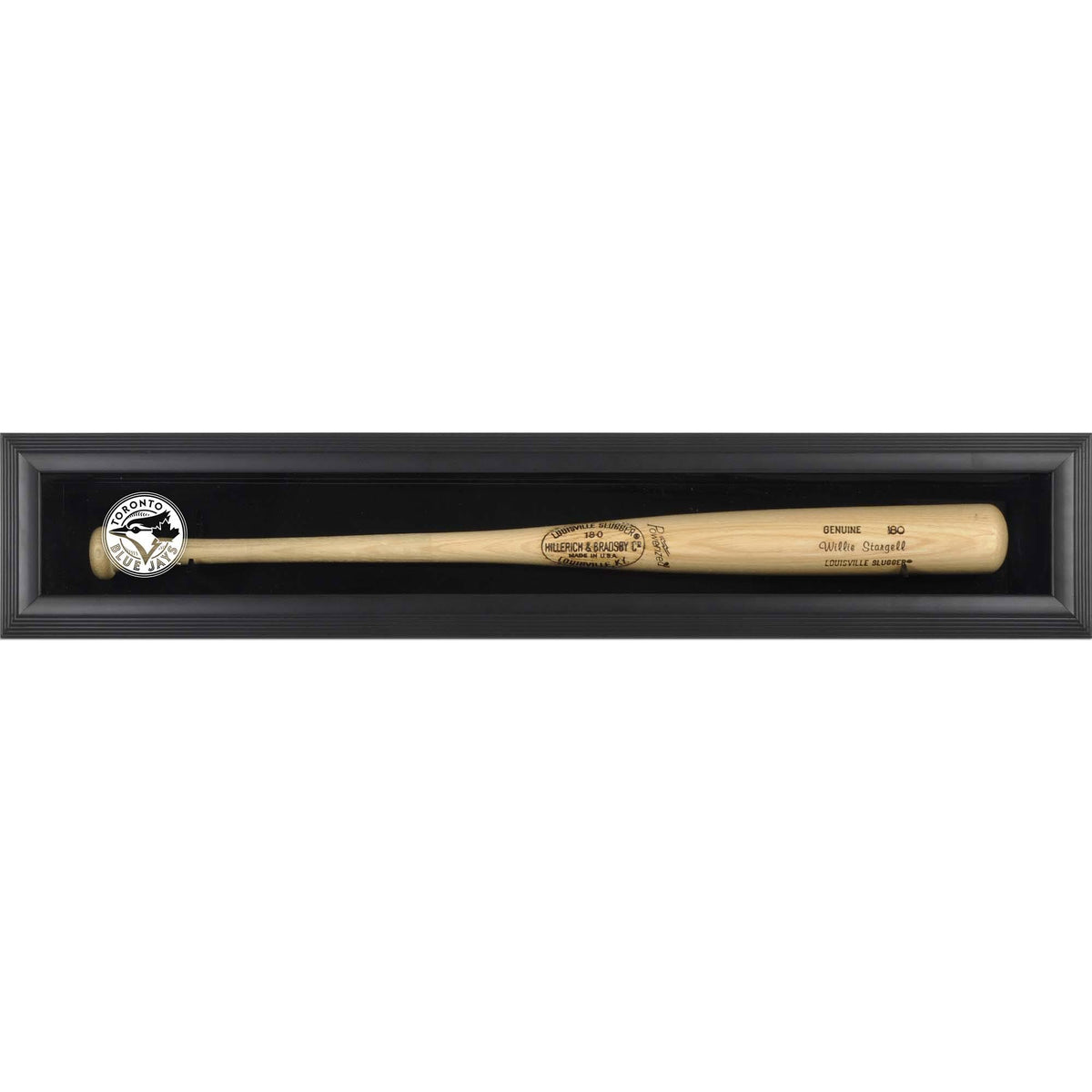 Black Framed Single Bat Display Case I69552