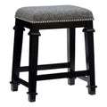 Black Wood Backless Counter Stool P38852