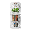White 4 Tier Corner Shelving Unit U27173