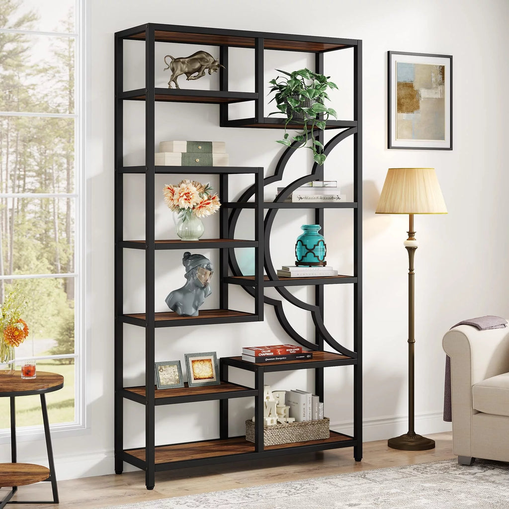 11-Shelves Tall Bookshelf 2PCS C2564
