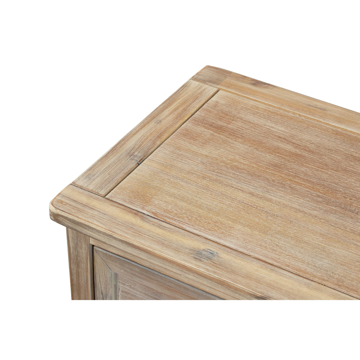 Rustic Storage Cabinet with 2 Drawers and 4 Fabric Basket S8919