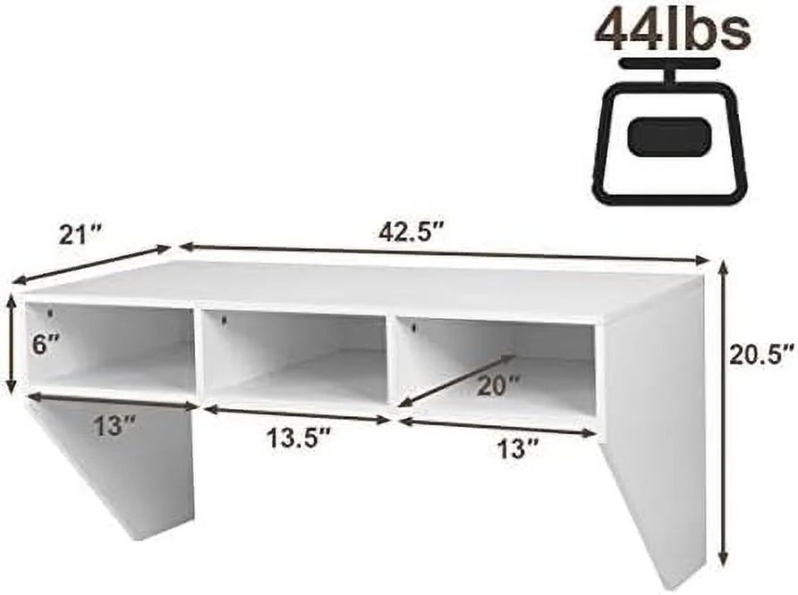 Wall Mounted Desk with 3 Shelves O41630