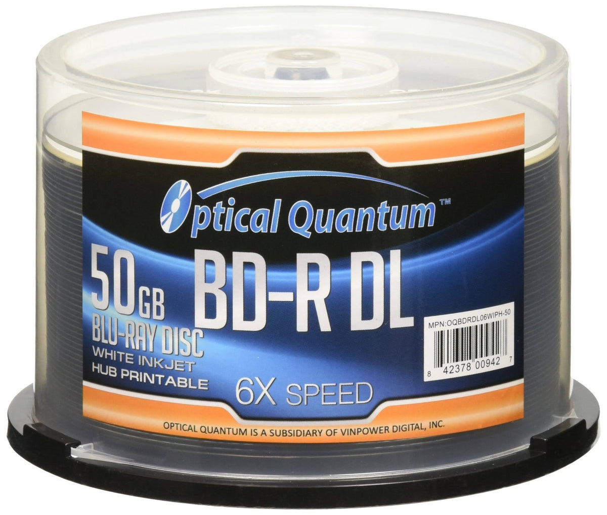 50 Disc White Inkjet Printable BD-R DL Q97603