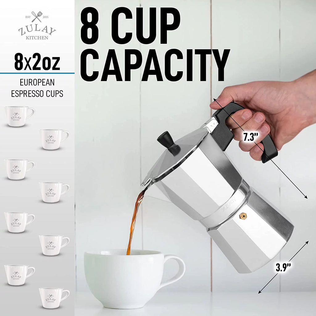 8 Espresso Cup Stovetop Moka Pot H39747