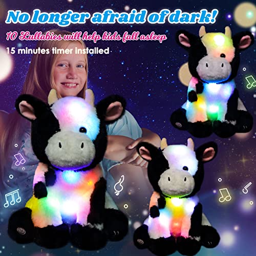 Light-up Singing White Plush Reindeer B1201