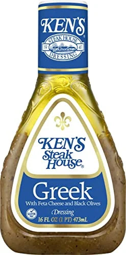 Greek Dressing with Feta Cheese & Black Olives 16 FL OZ (Pack of 6) A74188