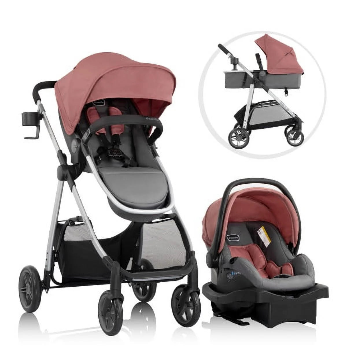 Pink Modular Travel System with Infant Car Seat Z4871