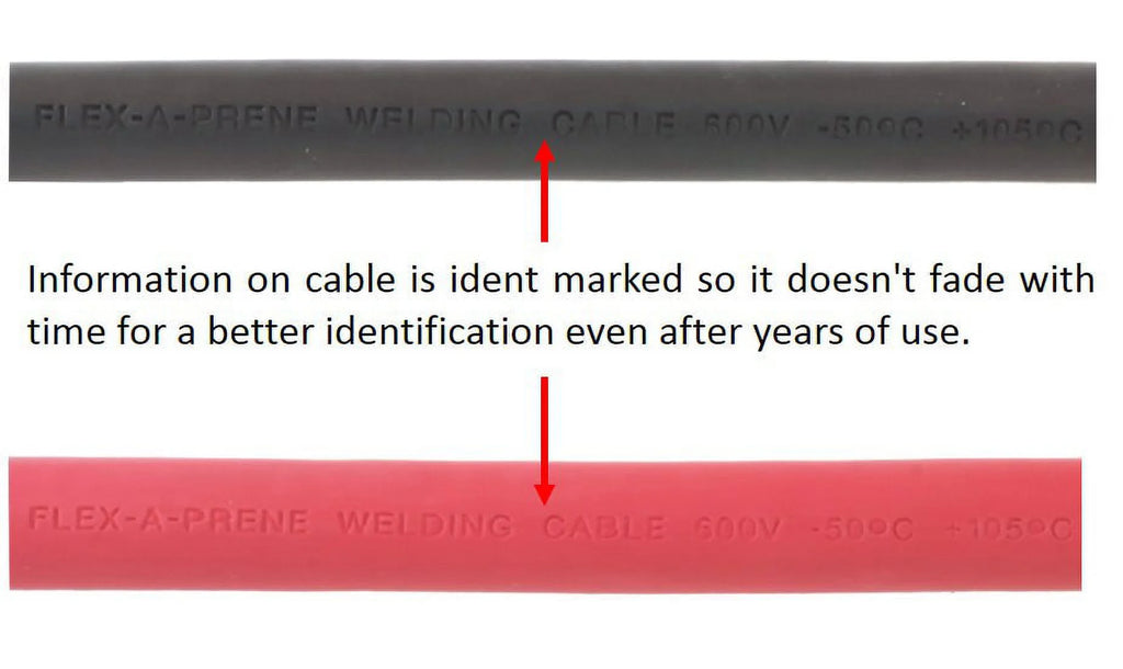 Black & Red 600 V Welding Battery Cable V960