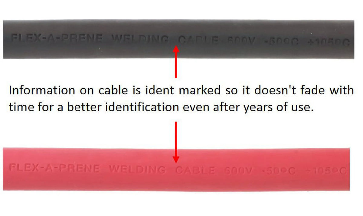 Black & Red 600 V Welding Battery Cable V960