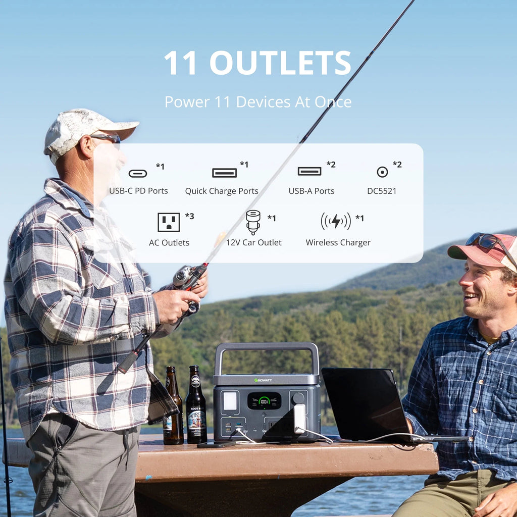 Portable Power Station 538Wh LiFePO4 600W AC Output F393