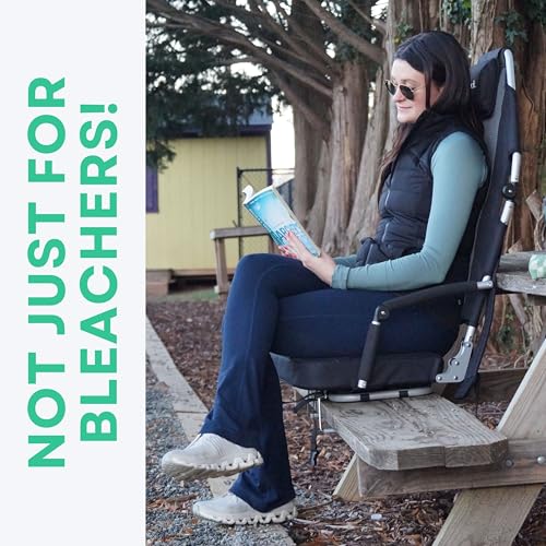 Padded Reclining Stadium Chair with Backpack Straps H7461