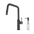 Brass Pull Out Kitchen Faucet with Sprayer Matte Black B127