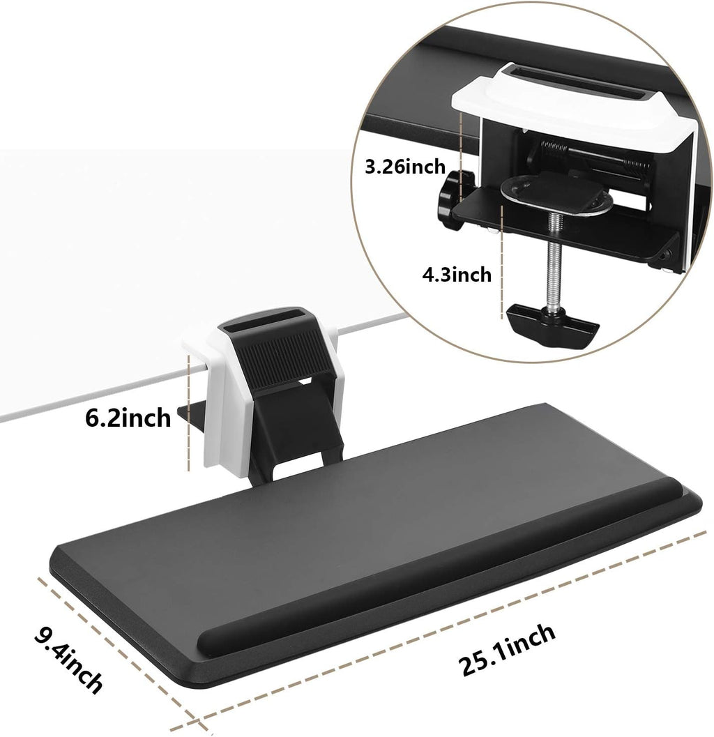 Adjustable Keyboard Tray with C Clamp Mount X300