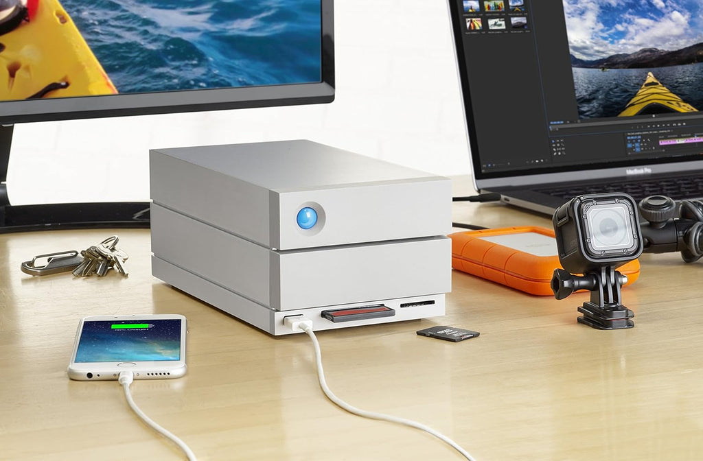 8TB External RAID Hard Drive with SD Card CF Card Slots Y403726
