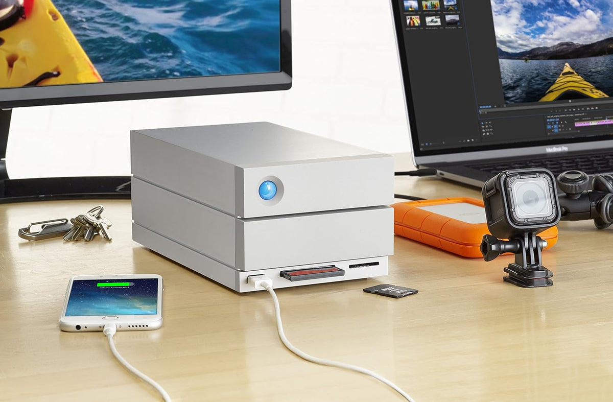 8TB External RAID Hard Drive with SD Card CF Card Slots Y403726