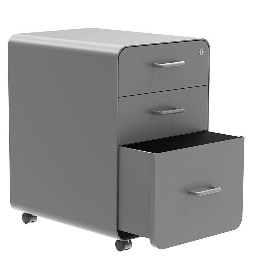 Rolling Round Corner 3-Drawer File Cabinet O5360