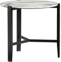 White/Black Metal End Table R7966