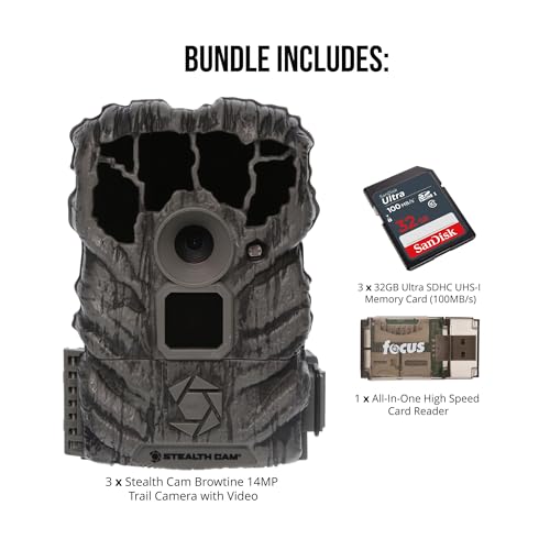 14MP Trail Camera Bundle with 32GB Memory Card and Card Reader H856009