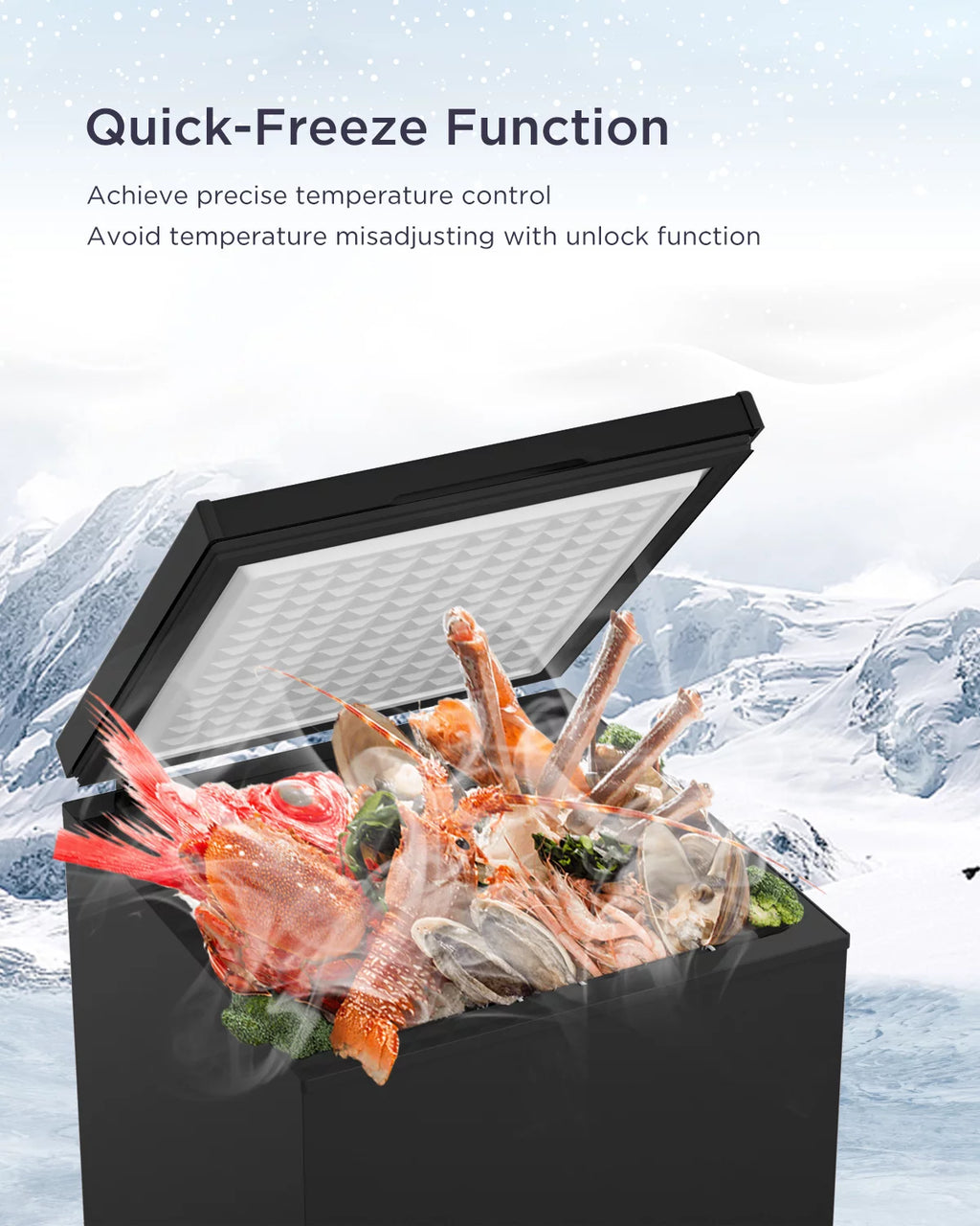 3.5 Cu Ft Chest Freezer with 2 Removable Baskets S36746