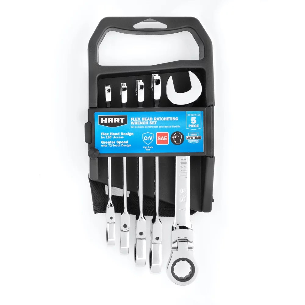 5 Piece Flex Head Ratcheting Wrench Set SAE S81760