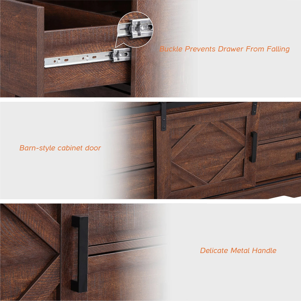Modern TV Stand with Drawers and Adjustable Shelf L11258