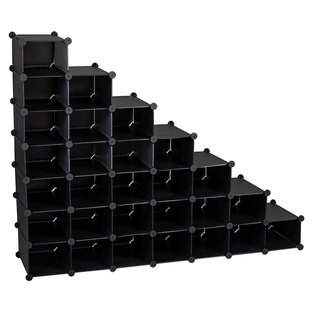 7-Tier 28-Pair Plastic Shoe Rack D874
