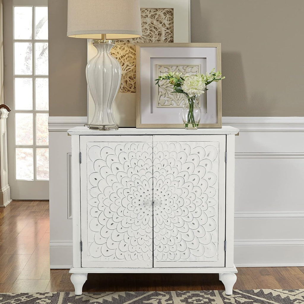 White Storage Cabinet with 2 Doors G319762