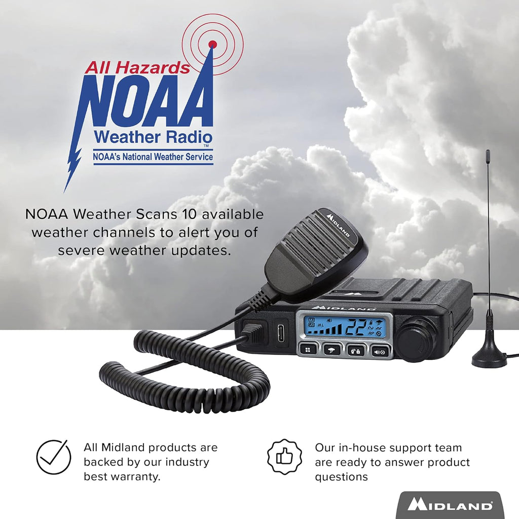 15 Watt GMRS Two-Way Radio with Magnetic Mount Antenna O788