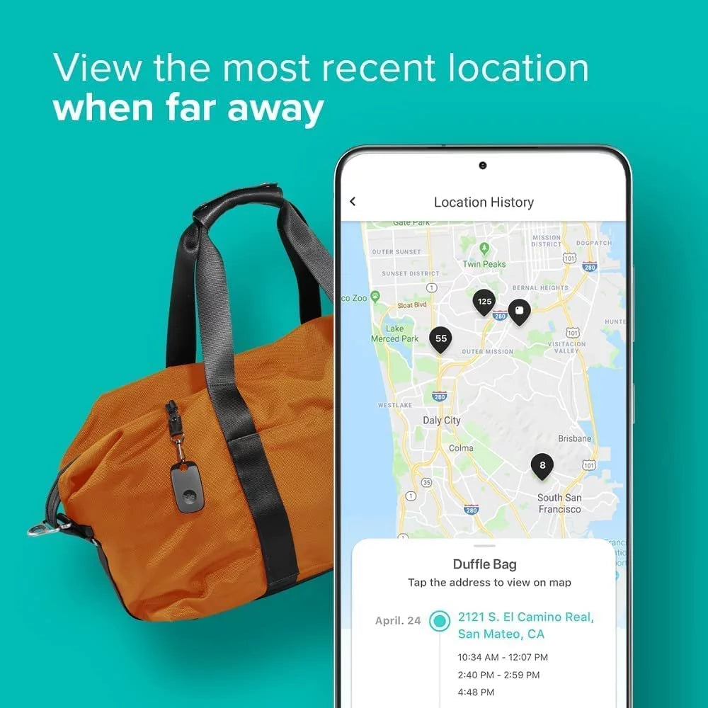 White & Black Bluetooth Tracker and Item Locator U139