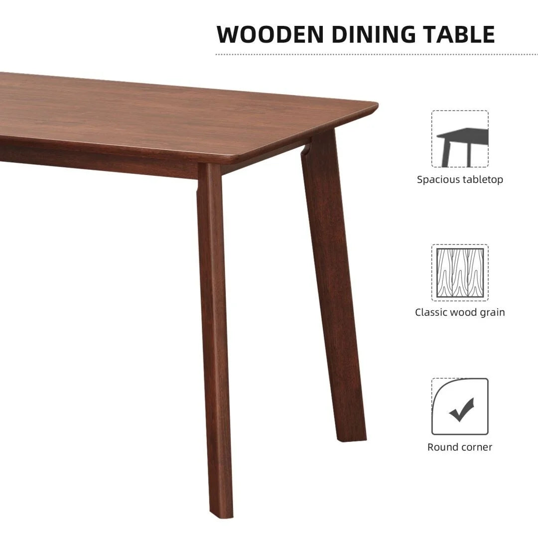 Solid RubberWood 5 Pieces Dining Table Set Q44685