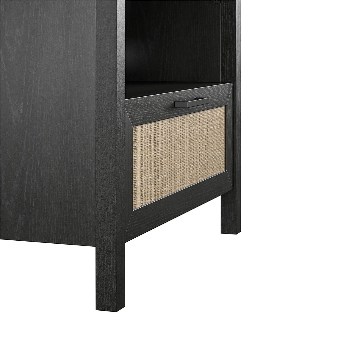 Black 1 Drawer Nightstand B320