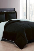 Black Queen Micro Mink Sherpa Comforter Set L169