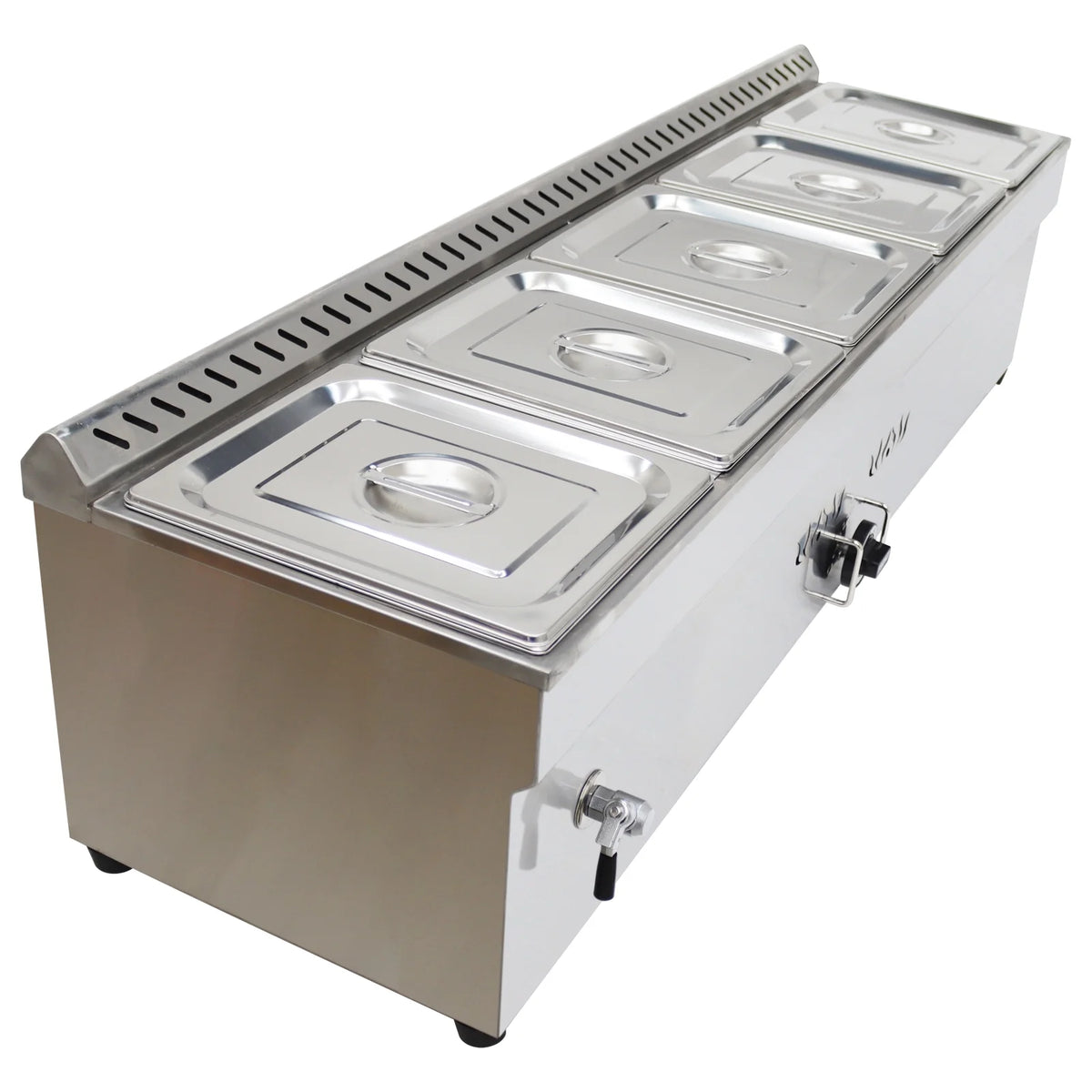 Propane Gas 5 Pan Stainless Steel Food Warmer G92187