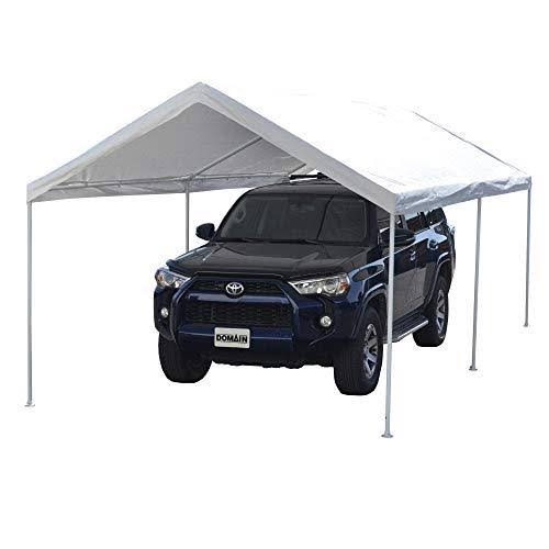 White Steel Carport V967121