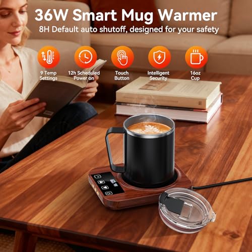 Electric Coffee Mug Warmer with 16oz Heated Mug A154