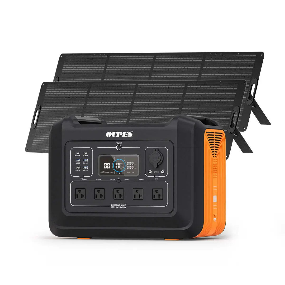 2400W 2232Wh Portable Power Station with 4 240W Solar Panels S763