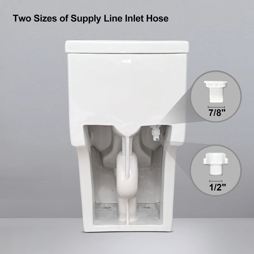 Elongated One Piece Toilet with Comfort Chair Seat, Dual Flush, White G699