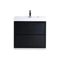 40 in. Free Standing Modern Black Bathroom Vanity S984008