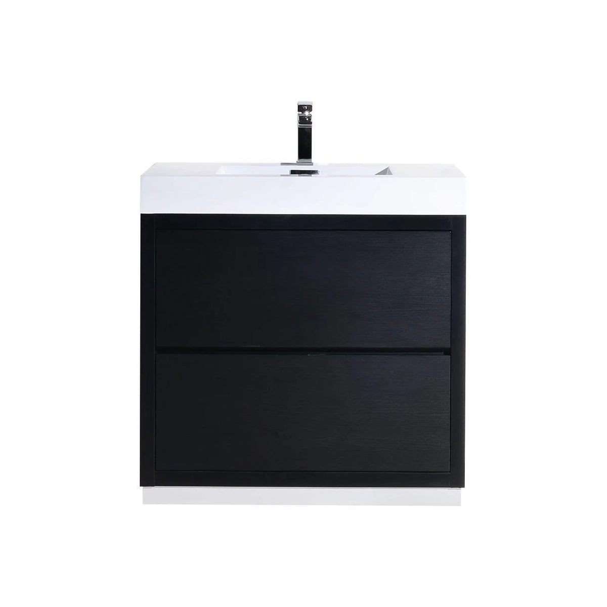 40 in. Free Standing Modern Black Bathroom Vanity S984008