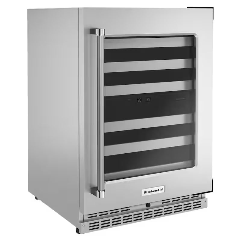 46-Bottle Built-In Undercounter Wine Cooler in Stainless Steel K47716