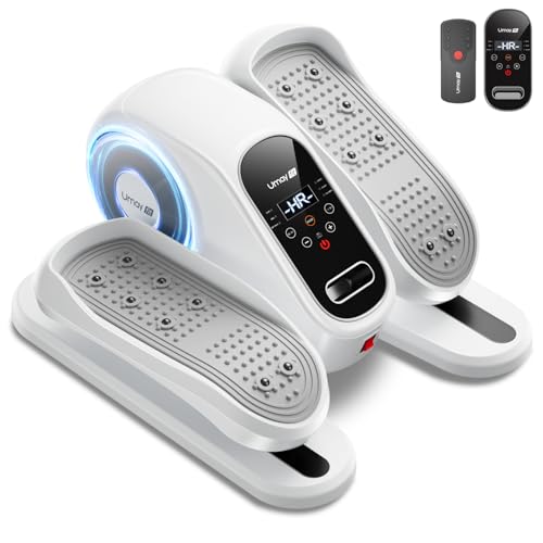 Under Desk Elliptical Machine, Quiet Portable Electric Seated Exercise Machine with Remote, 12 Speeds Y52955