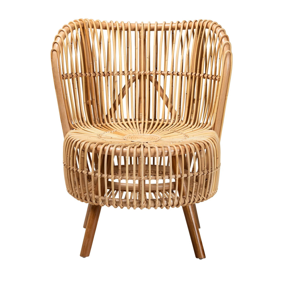 Natural Rattan Wide Seat Lounge Chair P792572